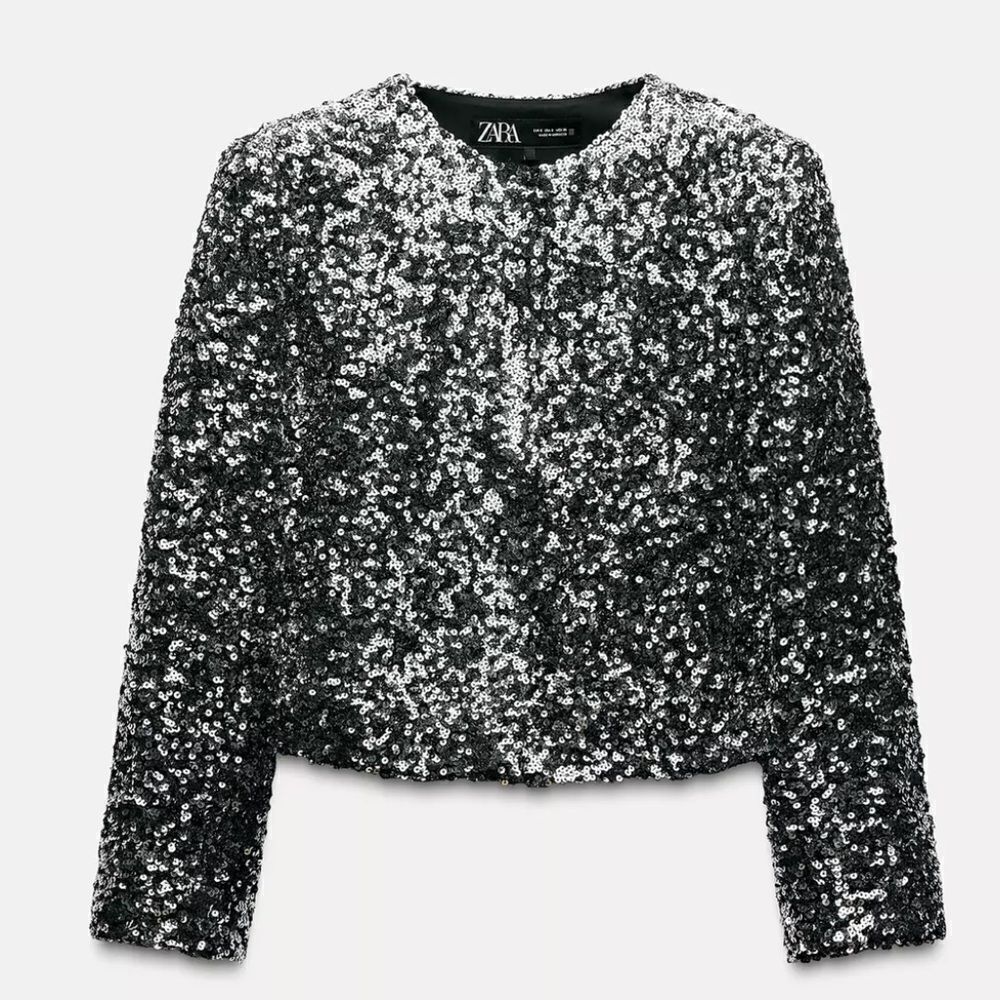 ZARA SEQUINED BLAZER Size M